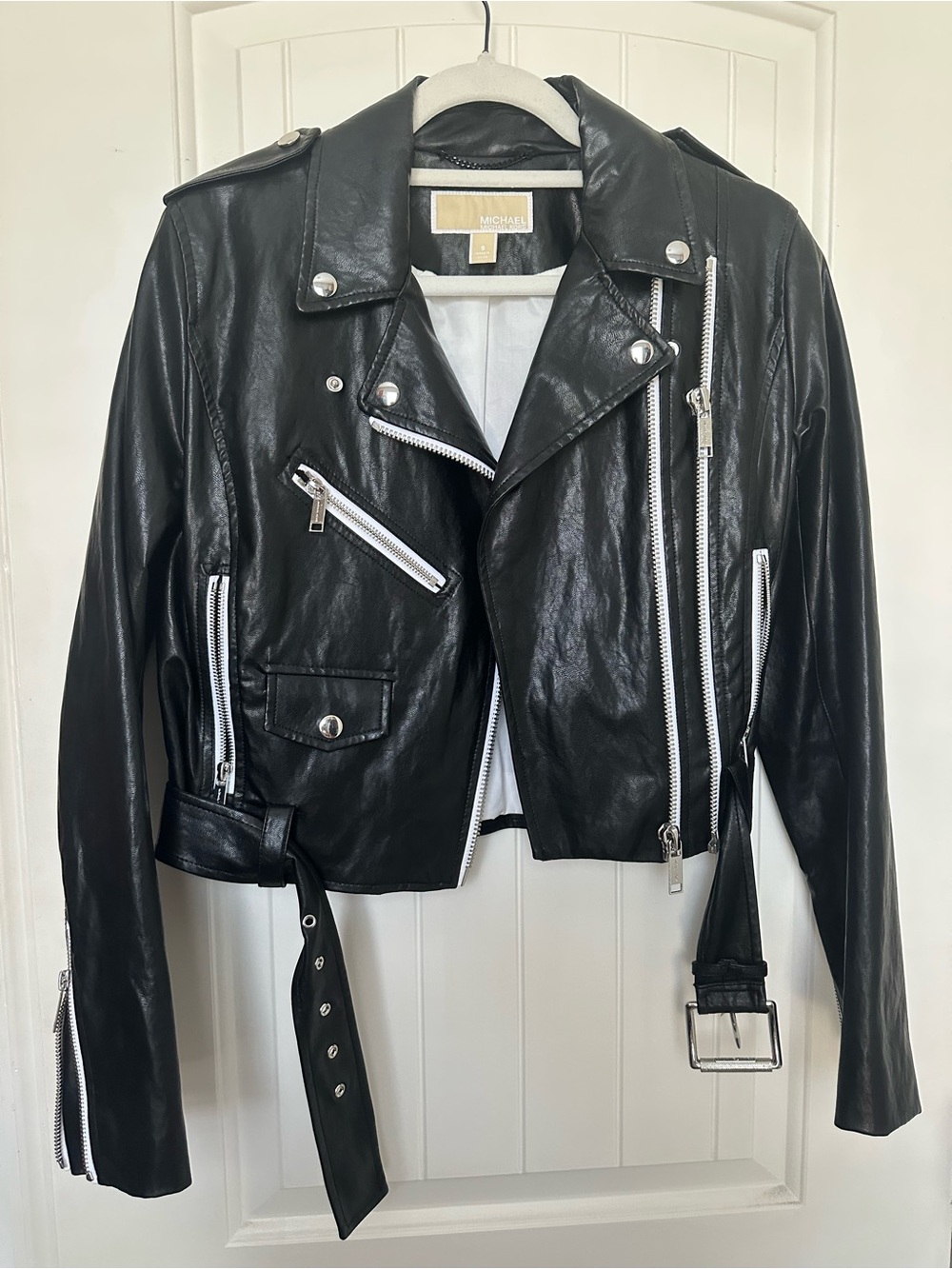 Michael Kors Leather Moto Jacket NWOT